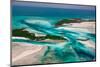 Aerial View of Island in Caribbean Sea, Great Exumand, Bahamas-null-Mounted Photographic Print