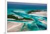 Aerial View of Island in Caribbean Sea, Great Exumand, Bahamas-null-Framed Photographic Print