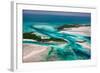 Aerial View of Island in Caribbean Sea, Great Exumand, Bahamas-null-Framed Photographic Print