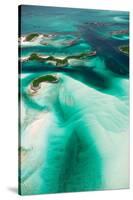 Aerial View of Island in Caribbean Sea, Great Exumand, Bahamas-null-Stretched Canvas