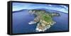 Aerial view of Islands, Bay of Islands, North Island, New Zealand-Panoramic Images-Framed Stretched Canvas