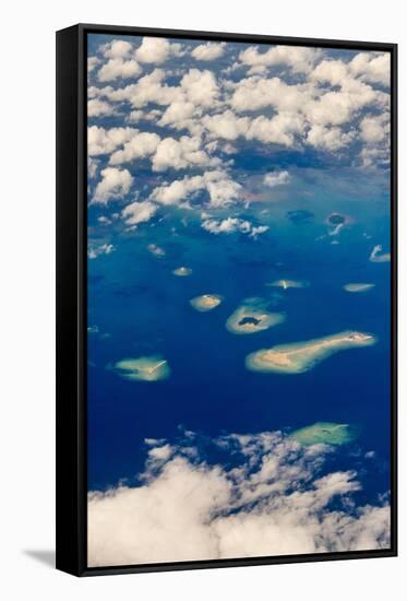 Aerial View of Islands in the Ocean, Indonesia-Keren Su-Framed Stretched Canvas