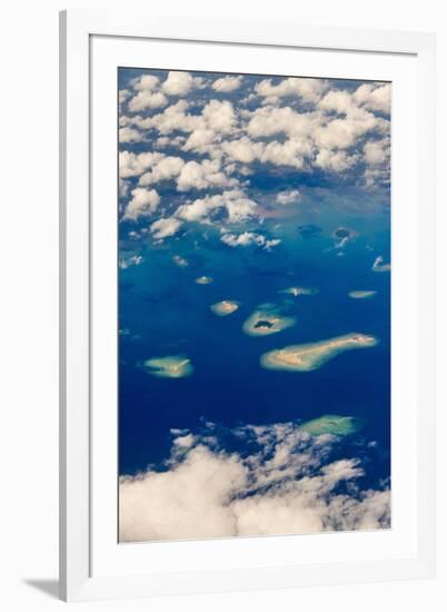 Aerial View of Islands in the Ocean, Indonesia-Keren Su-Framed Premium Photographic Print