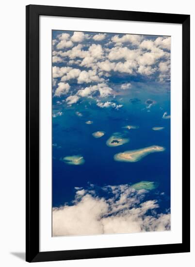 Aerial View of Islands in the Ocean, Indonesia-Keren Su-Framed Premium Photographic Print