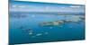 Aerial view of islands in the sea, Bay of Islands, Northland, North Island, New Zealand-null-Mounted Photographic Print