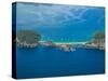 Aerial view of islands in the sea, Motuarohia Island, Bay of Islands, Northland, North Island, N...-null-Stretched Canvas