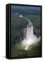 Aerial View of Kaieteur Falls and the Potaro River in Full Spate, Guyana, South America-Mick Baines & Maren Reichelt-Framed Stretched Canvas