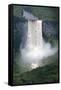 Aerial View of Kaieteur Falls in Full Spate, Guyana, South America-Mick Baines & Maren Reichelt-Framed Stretched Canvas