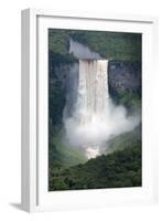 Aerial View of Kaieteur Falls in Full Spate, Guyana, South America-Mick Baines & Maren Reichelt-Framed Photographic Print