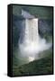 Aerial View of Kaieteur Falls in Full Spate, Guyana, South America-Mick Baines & Maren Reichelt-Framed Stretched Canvas