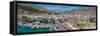 Aerial view of Kalimnos town, Kalimnos, Dodecanese Islands, Greek Islands, Greece, Europe-Frank Fell-Framed Stretched Canvas