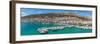 Aerial view of Kalimnos town, Kalimnos, Dodecanese Islands, Greek Islands, Greece, Europe-Frank Fell-Framed Photographic Print