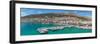 Aerial view of Kalimnos town, Kalimnos, Dodecanese Islands, Greek Islands, Greece, Europe-Frank Fell-Framed Photographic Print