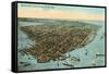 Aerial View of Key West, Florida-null-Framed Stretched Canvas