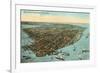 Aerial View of Key West, Florida-null-Framed Premium Giclee Print