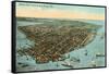 Aerial View of Key West, Florida-null-Framed Stretched Canvas