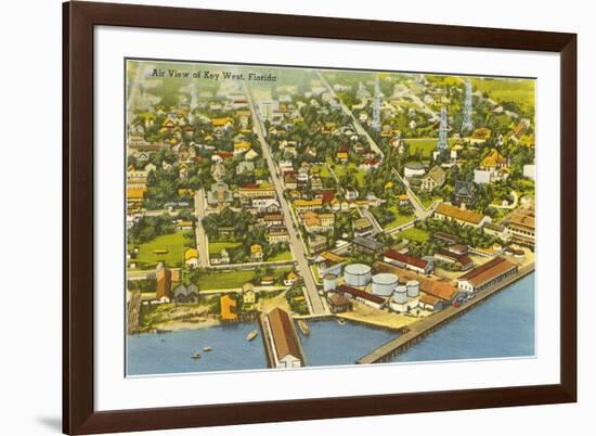 Aerial View of Key West, Florida-null-Framed Premium Giclee Print