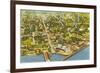 Aerial View of Key West, Florida-null-Framed Premium Giclee Print