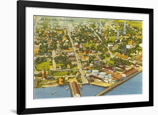 Aerial View of Key West, Florida-null-Framed Premium Giclee Print