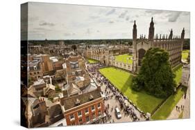 Aerial View of King's College of the University of Cambridge in England-Carlo Acenas-Stretched Canvas
