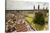 Aerial View of King's College of the University of Cambridge in England-Carlo Acenas-Stretched Canvas