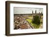 Aerial View of King's College of the University of Cambridge in England-Carlo Acenas-Framed Photographic Print