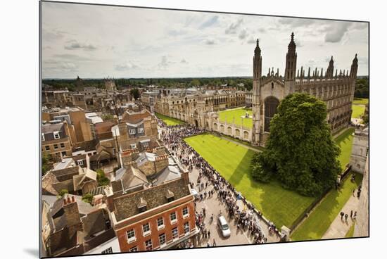 Aerial View of King's College of the University of Cambridge in England-Carlo Acenas-Mounted Photographic Print