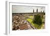 Aerial View of King's College of the University of Cambridge in England-Carlo Acenas-Framed Photographic Print