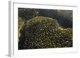 Aerial View of Kitkajoki River, Oulanka National Park, Finland, September 2008-Widstrand-Framed Photographic Print