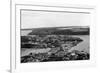 Aerial view of Kodiak, Alaska Photograph - Kodiak, AK-Lantern Press-Framed Premium Giclee Print