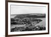 Aerial view of Kodiak, Alaska Photograph - Kodiak, AK-Lantern Press-Framed Premium Giclee Print