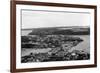 Aerial view of Kodiak, Alaska Photograph - Kodiak, AK-Lantern Press-Framed Premium Giclee Print