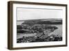 Aerial view of Kodiak, Alaska Photograph - Kodiak, AK-Lantern Press-Framed Art Print