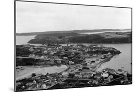 Aerial view of Kodiak, Alaska Photograph - Kodiak, AK-Lantern Press-Mounted Art Print