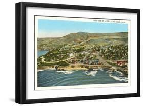 Aerial View of La Jolla, California-null-Framed Art Print