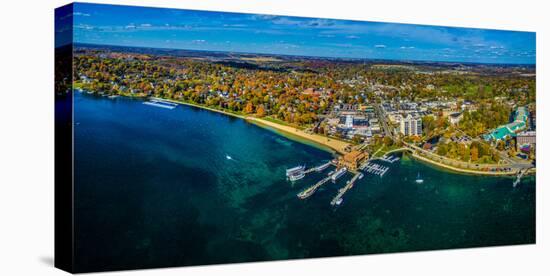 Aerial view of Lake Geneva, Walworth County, Wisconsin, USA-null-Stretched Canvas