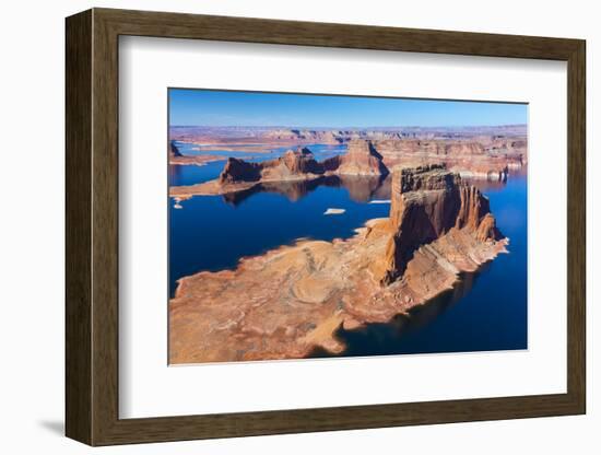 Aerial View of Lake Powell, Near Page, Arizona and the Utah Border, USA, February 2015-Juan Carlos Munoz-Framed Photographic Print