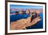 Aerial View of Lake Powell, Near Page, Arizona and the Utah Border, USA, February 2015-Juan Carlos Munoz-Framed Photographic Print