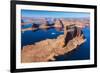 Aerial View of Lake Powell, Near Page, Arizona and the Utah Border, USA, February 2015-Juan Carlos Munoz-Framed Photographic Print