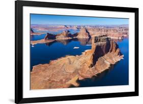 Aerial View of Lake Powell, Near Page, Arizona and the Utah Border, USA, February 2015-Juan Carlos Munoz-Framed Photographic Print