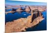 Aerial View of Lake Powell, Near Page, Arizona and the Utah Border, USA, February 2015-Juan Carlos Munoz-Mounted Photographic Print