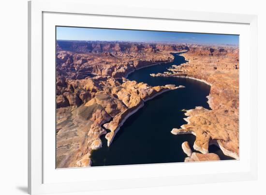 Aerial View of Lake Powell, Near Page, Arizona and the Utah Border, USA, February 2015-Juan Carlos Munoz-Framed Photographic Print