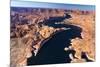 Aerial View of Lake Powell, Near Page, Arizona and the Utah Border, USA, February 2015-Juan Carlos Munoz-Mounted Photographic Print