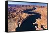 Aerial View of Lake Powell, Near Page, Arizona and the Utah Border, USA, February 2015-Juan Carlos Munoz-Framed Stretched Canvas
