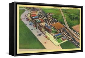 Aerial View of Lambert Air Field - St. Louis, MO-Lantern Press-Framed Stretched Canvas