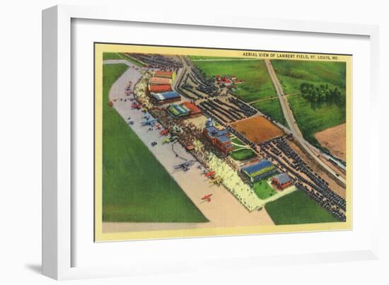 Aerial View of Lambert Air Field - St. Louis, MO-Lantern Press-Framed Art Print