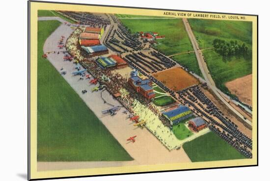 Aerial View of Lambert Air Field - St. Louis, MO-Lantern Press-Mounted Art Print