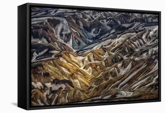 Aerial View of Landmannalaugar, Central Highlands, Iceland-Arctic-Images-Framed Stretched Canvas