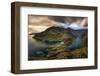 Aerial view of landscape with Loch na Cuilce and Loch Coruisk, Isle of Skye, Scotland, UK-Panoramic Images-Framed Photographic Print