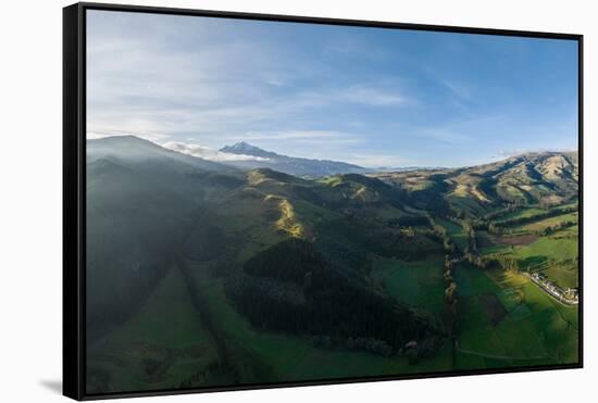 Aerial view of landscape, Zuleta, Imbabura, Ecuador, South America-Ben Pipe-Framed Stretched Canvas